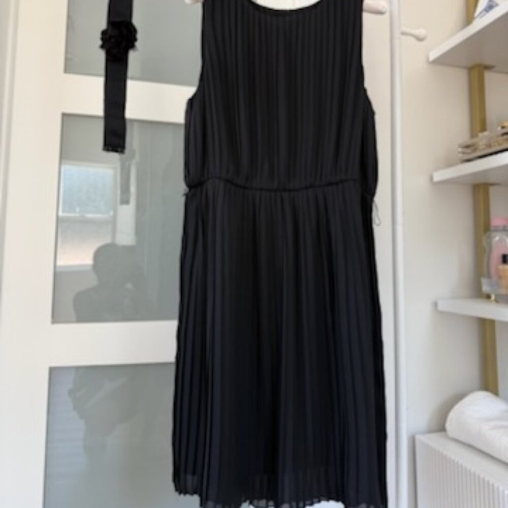 Anne Klein Black Silk Dress, Size M